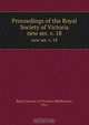 Proceedings of the Royal Society of Victoria, Melbourne 