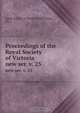 Proceedings of the Royal Society of Victoria, Melbourne 