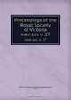 Proceedings of the Royal Society of Victoria, Melbourne 