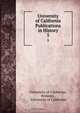 University of California Publications in History, 