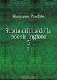 Storia critica della poesia inglese, Giuseppe Pecchio 