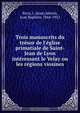 Trois manuscrits du tresor de l