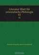 Literatur-Blatt fur orientalische Philologie, Deutsche Morgenla?ndische Gesellschaft 