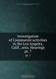 Investigation of Communist activities in the Los Angeles, Calif., area. Hearings, 