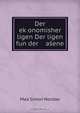 Der ek?onomisher ligen Der ligen fun der asene, Nordau Max Simon 
