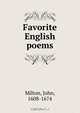 Favorite English poems, John Milton 