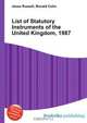 List of Statutory Instruments of the United Kingdom, 1987, Jesse Russel 