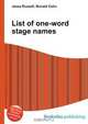 List of one-word stage names, Jesse Russel 