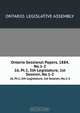 Ontario Sessional Papers, 1884, No.1-2, Ontario. Legislative Assembly 