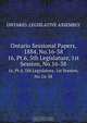 Ontario Sessional Papers, 1884, No.16-38, Ontario. Legislative Assembly 