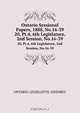 Ontario Sessional Papers, 1888, No.16-39, Ontario. Legislative Assembly 