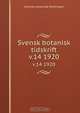 Svensk botanisk tidskrift, Svenska botaniska foreningen 