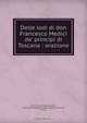 Delle lodi di don Francesco Medici de
