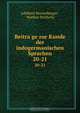 Beitra?ge zur Kunde der indogermanischen Sprachen, Adalbert Bezzenberger 