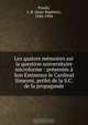 Les quatres memoires sur la question universitaire microforme : presentes a Son Eminence le Cardinal Simeoni, prefet de la S.C. de la propagande, Jean-Baptiste Proulx 