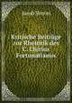 Kritische Beitrage zur Rhetorik des C. Chirius Fortunatianus, Jacob Simon 