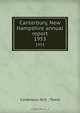 Canterbury, New Hampshire annual report, 