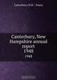 Canterbury, New Hampshire annual report, 