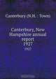Canterbury, New Hampshire annual report, 