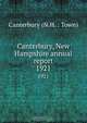 Canterbury, New Hampshire annual report, 