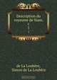 Description du royaume de Siam, &c, de La Loubere 
