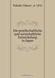 Die gesellschaftliche und wirtschaftliche Entwickelung in Japan, Tokuzo Fukuda 