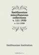 Smithsonian miscellaneous collections, Smithsonian Institution 