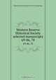 Western Reserve Historical Society selected manuscripts, 