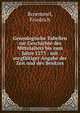 Genealogische Tabellen zur Geschichte des Mittelalters bis zum Jahre 1273 : mit sorgfaltiger Angabe der Zeit und des Besitzes, Friedrich Broemmel 