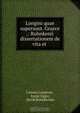 Longini quae supersunt. Graece .: Ruhnkenii dissertationem de vita et ., Cassius Longinus 