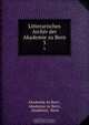 Litterarisches Archiv der Akademie zu Bern, 