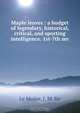 Maple leaves : a budget of legendary, historical, critical, and sporting intelligence. 1st-7th ser., J.M. le Moine 