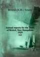 Annual reports for the Town of Bristol, New Hampshire, 