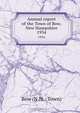 Annual report of the Town of Bow, New Hampshire, 