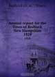 Annual report for the Town of Bedford, New Hampshire, 