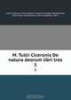 M. Tullii Ciceronis De natura deorum libri tres, Marcus Tullius Cicero 