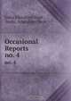 Occasional Reports, India Education Dept 