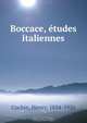 Boccace, etudes italiennes, Henry Cochin 