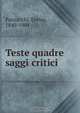 Teste quadre saggi critici, Enrico Panzacchi 