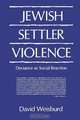 Jewish Settler Violence, David Weisburd 