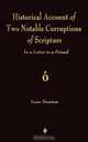 A Historical Account Of Two Notable Corruptions Of Scripture, Isaac Newton 