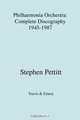 Philharmonia Orchestra. complete discography 1945-1987 [1987], Stephen Pettitt 
