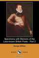 Specimens with Memoirs of the Less-Known British Poets - Part 2 (Dodo Press), George Gilfillan 