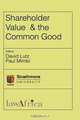 Shareholder Value and the Common Good, David Lutz 