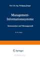 Management-Informationssysteme: Systemanalyse und Fuhrungsproze? (German Edition), Wolfgang Dreger 