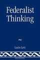 Federalist Thinking, Lucio Levi 