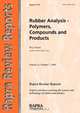 Rubber Analysis - Polymers, Compounds and Products, M J Forrest 