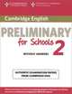 Cambridge English Preliminary for Schools 2: Student