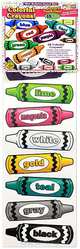 Accent Punch-Outs: Colorful Crayons (набор из 6 плакатов), 