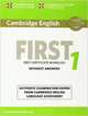 Cambridge English First 1 for Revised Exam from 2015 Student's Book without Answers: Authentic Examination Papers from Cambridge English Language Assessment, 